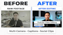 edit your podcast video, youtube long form and social media clips