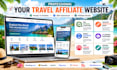 create travel affiliate website or travel agency website for passive income