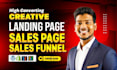 design a modern landing page, sales page or sales funnel