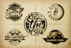 design amazing vintage retro hand drawn logo and badge