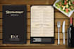 design food menu, restaurant and table menu