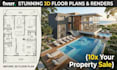 10x your property sale by photorealistic architectural 3d rendering 3d modeling