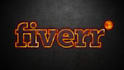 create metal laser cut fire crack and burning logo intro