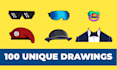 make 1k 10k 100k custom doodle nft art for nft collectible