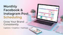 schedule facebook or instagram post on monthly basis