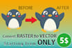 do logo vector tracing and convert png jpg vector file within 4 hour