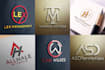 design modern initial letter monogram apparel text logo