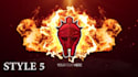 create 10 burning fire logo intro