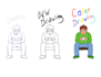 draw a comic panel with 1 or 2 characters