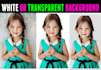 photo edit and create transparent or white background