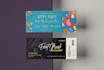 design ticket, gift voucher, loyalty card, postcard
