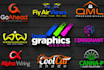 design 3d 2d business design with copyrights
