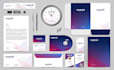 design stationery pack, business card, letterhead, invoice, email footer