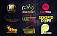do modern unique business 3d logo design