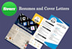 write, edit CV, resume, cover letters and optimize linkedin
