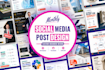 do monthly social media post design for instagram, facebook