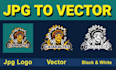 vector tracing, redraw logo, convert image to vector quickly