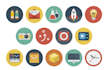 design custom flat icon set for web and app
