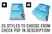convert your 2d book cover into 10 unique 3d mockups