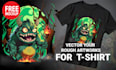 vector your rough artworks for screen printing and make unique t shirt design
