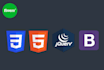 design web pages in HTML5,bootstrap and css3
