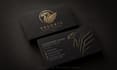 design a luxury business card with gold foil