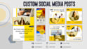 design 20 unique social media posts, banner ads