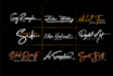 do script handwriting cursive boutique signature logo design