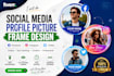 do facebook, twitter, instagram profile picture frame design