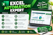automate excel with formulas, vba macros and dashboards
