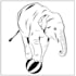 create black and white line art illustration