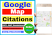 500 live google map citations, local business listing