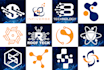 tech startup or crypto and security technology logo
