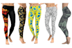 design floral pattern sports yoga leggings tops