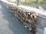 leave a lock in romantic bridge in rome
