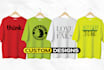 create minimalist typography and custom t shirt design