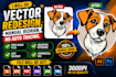 manually vector tracing, redraw logo