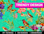 create digital textile, fashion, seamless pattern designs