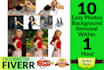 do 100 images background removal superfast