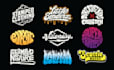 create unique hand drawn typography logo and t shirt