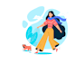 create vector illustration in a flat style