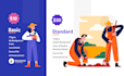 create modern flat design illustration