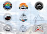 make 2 hand draw mountain, hiking or adventure   logo