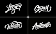design hand lettering and script typography logo