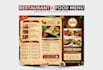 design digital restaurant menu and food menu