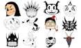 draw a character face like a 30s cartoon or cuphead