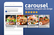 design stunning carousel facebook instagram ads