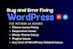 fix wordpress critical errors, woocommerce bugs, elementor issues