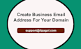setup an email with your domain