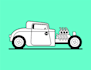 do unique vehicle illustration in flat design style